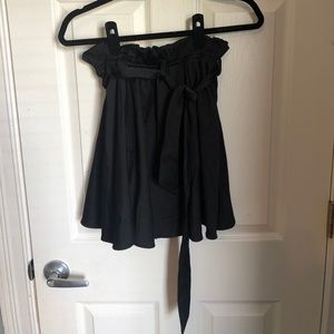 Paper Bag Skirt w Pockets and Belt